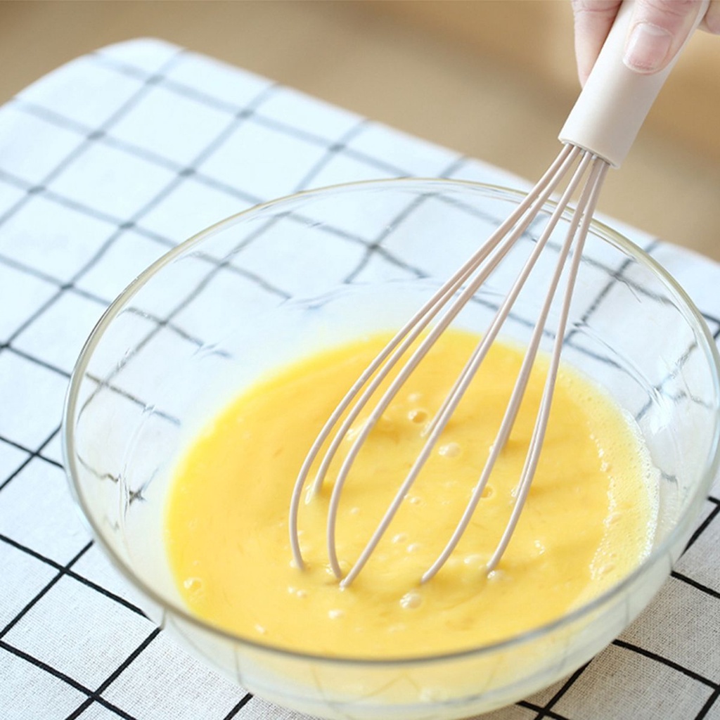 1/2 Dụng cụ đánh trứng cầm tay bằng silicon tiện dụng