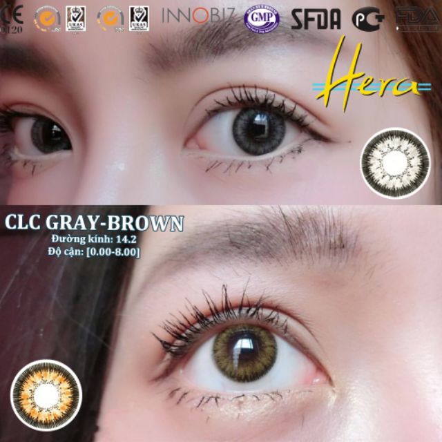 Kính áp tròng CLC GRAY - 0 đến 6 độ - 14.2mm