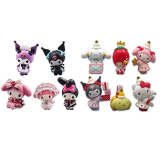 Set 5 Kuromi Sanrio mô hình nhân vật hoạt hình cô gái gift