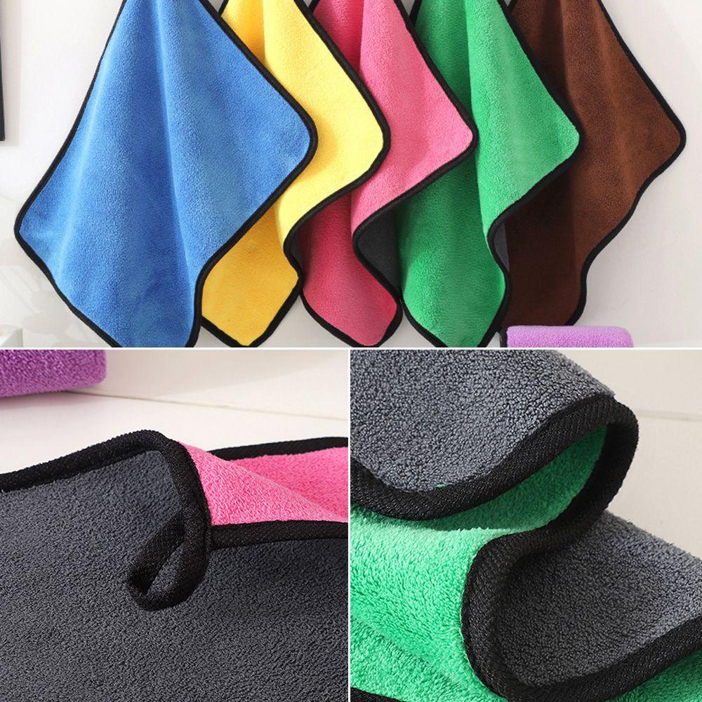 Bộ 3 Khăn Lau Xe Hơi Vải Lông Cừu San Hô Siêu Thấm Hút Nhanh Khô