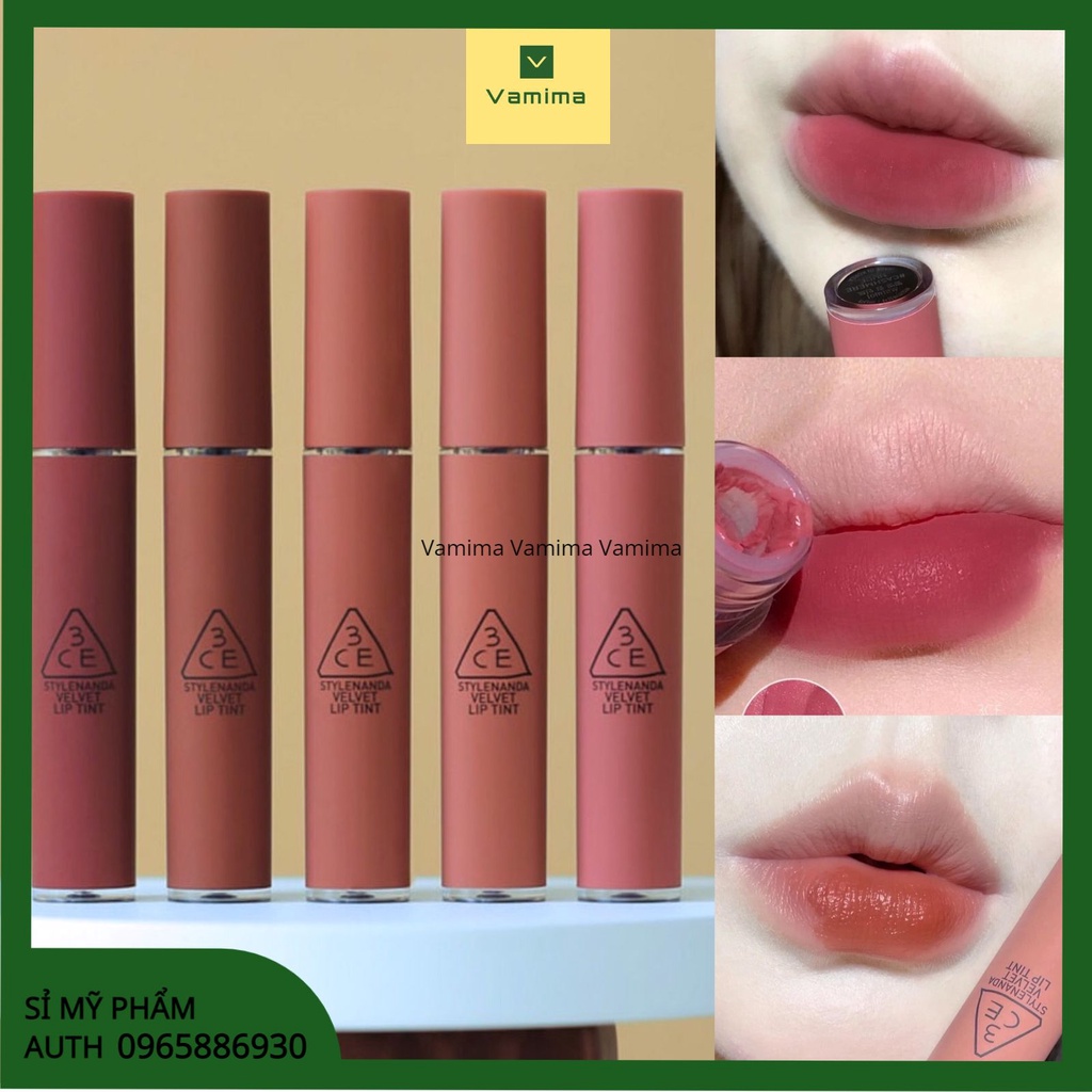 Son Kem Lì 3CE Velvet Lip Tint Bitter Hour - Definition - Walk N Talk - Cashmere Nude - Like Gentle Mẫu Mới 2021