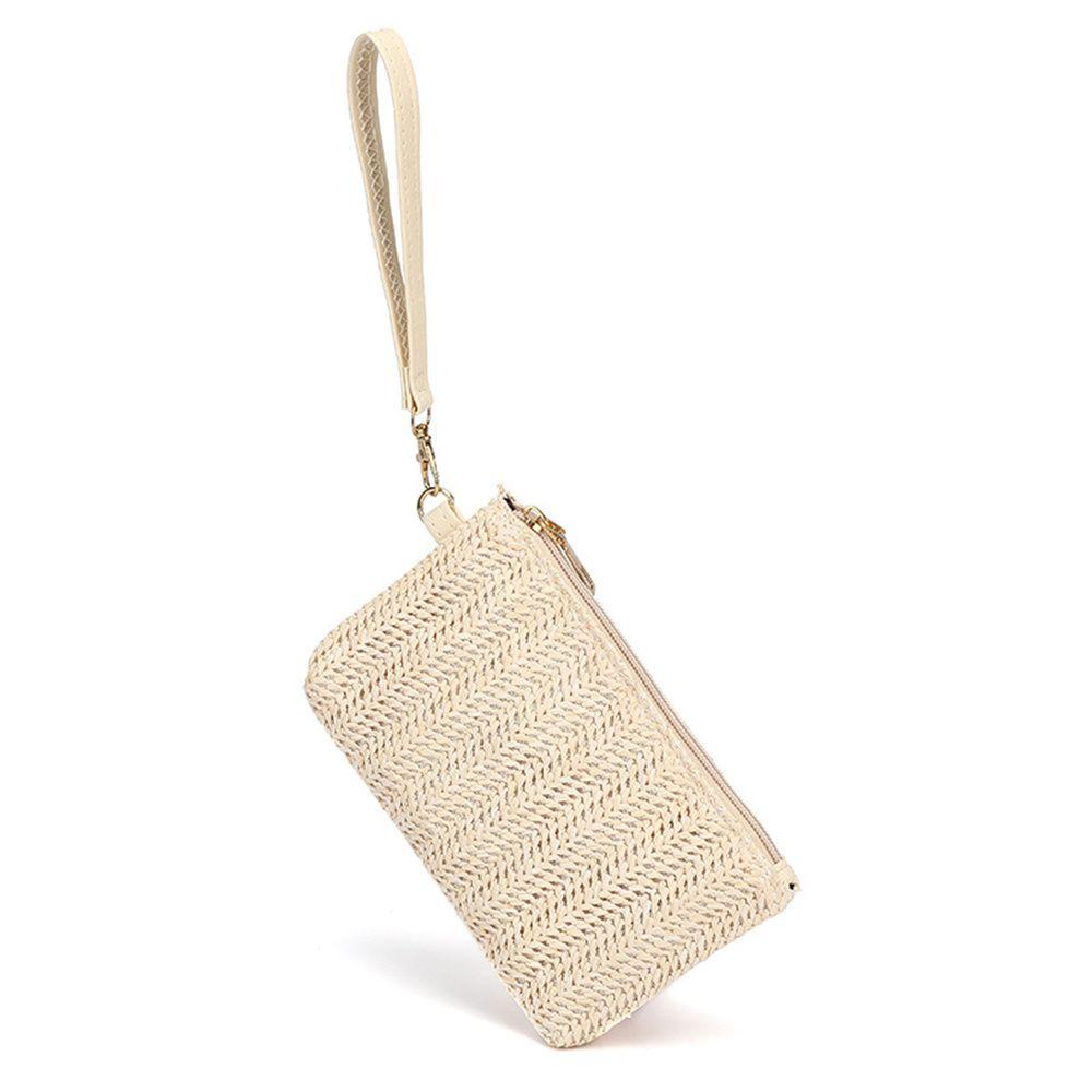 UUMIR Ví Đựng Tiền Xu / Thẻ Đan Lát Phong Cách Bohemian Thời Trang Đi Biển