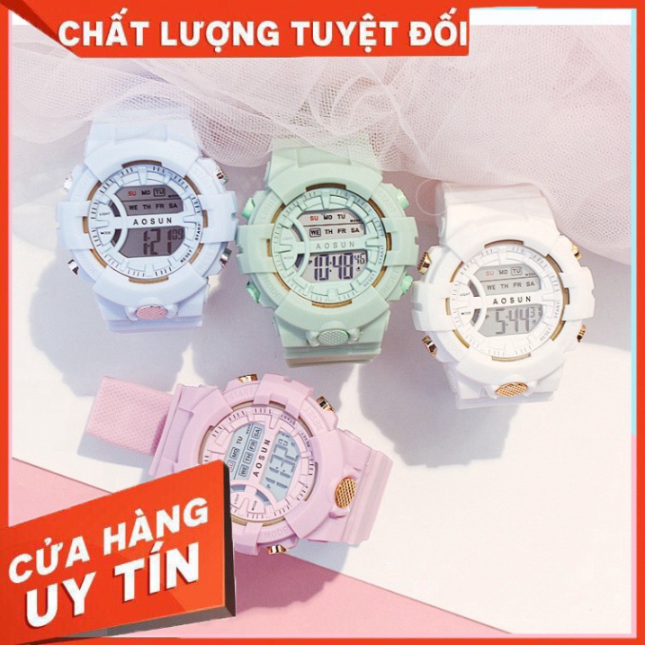 Đồng hồ điện tử nam nữ thể thao Shhors AOSUN chạy kim và số điện tử cực chất size 30MM - HÀNG MỚI VỀ