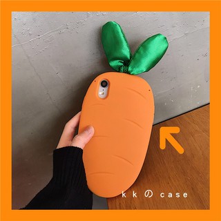 Ốp Điện Thoại Silicon Hình Củ Cà Rốt Sáng Tạo Cho Iphone X Xs Max Xr 7p 8plus