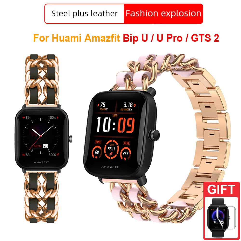 Dây đeo inox 20mm cho đồng hồ thông minh Huami Amazfit Bip U Pro Xiaomi Amazfit Bip S Lite GTS 2 Mini GTR 42mm