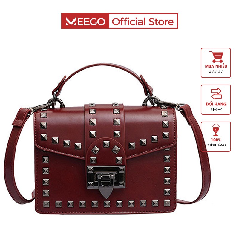 Túi Xách Dáng Hộp Vuông Viền Đinh Sang Chảnh Cá Tính MEEGO G9243