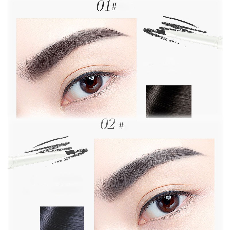 [Hàng mới về] Bút kẻ mày 2 trong 1 có đầu cọ chuốt tiện dụng dành cho nữ | BigBuy360 - bigbuy360.vn