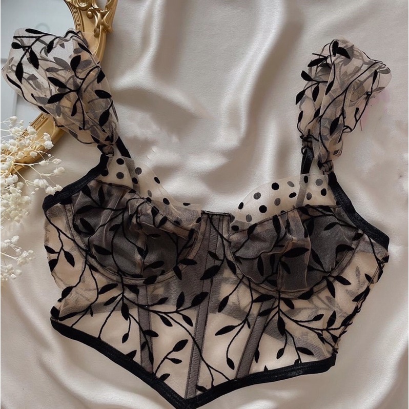 Áo ren bi hoa lụa 👗