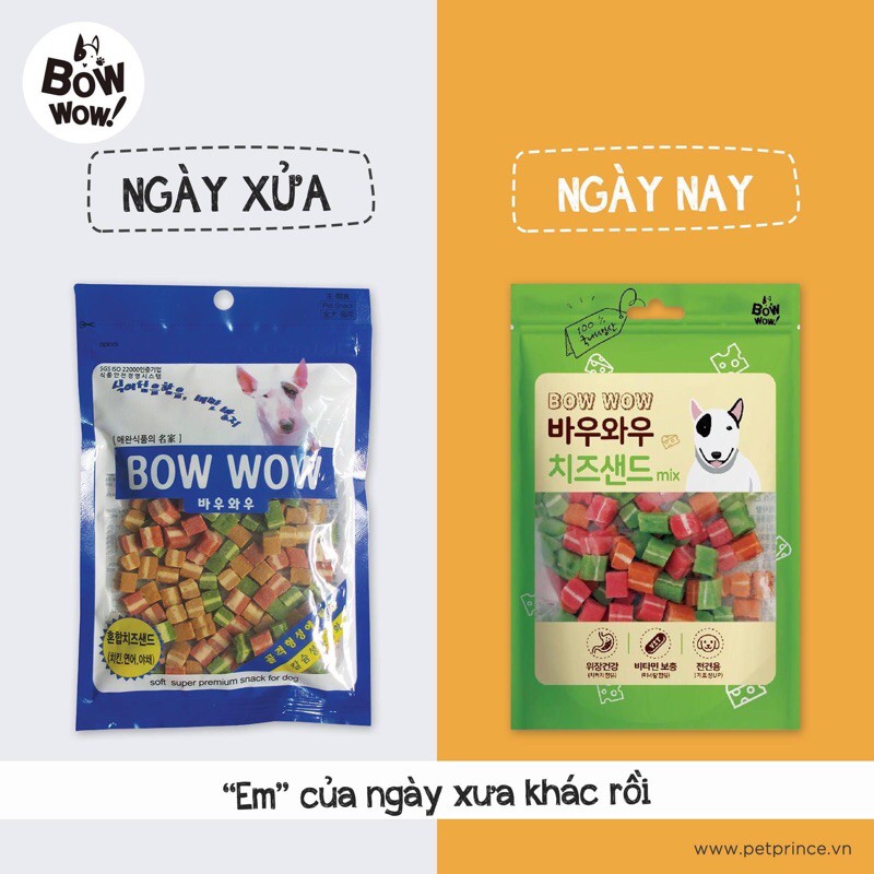 Snack Sandwich Hỗn Hợp BowWow Dành Cho Chó 120g