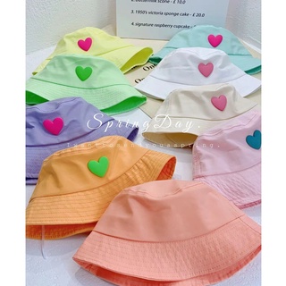 Vy vy®nón bucket cho bé tag trái tim siêu dễ thương