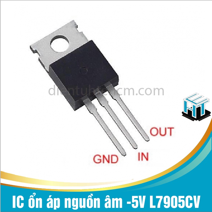 Combo 4 con IC ổn áp nguồn âm -5V L7905CV 7905 chân cắm TO-220 loại tốt