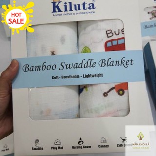 Khăn tắm sợi tre 🍄𝑭𝒓𝒆𝒆𝒔𝒉𝒊𝒑🍄 Hộp 2 khăn tắm Kiluta 100% sợi tre