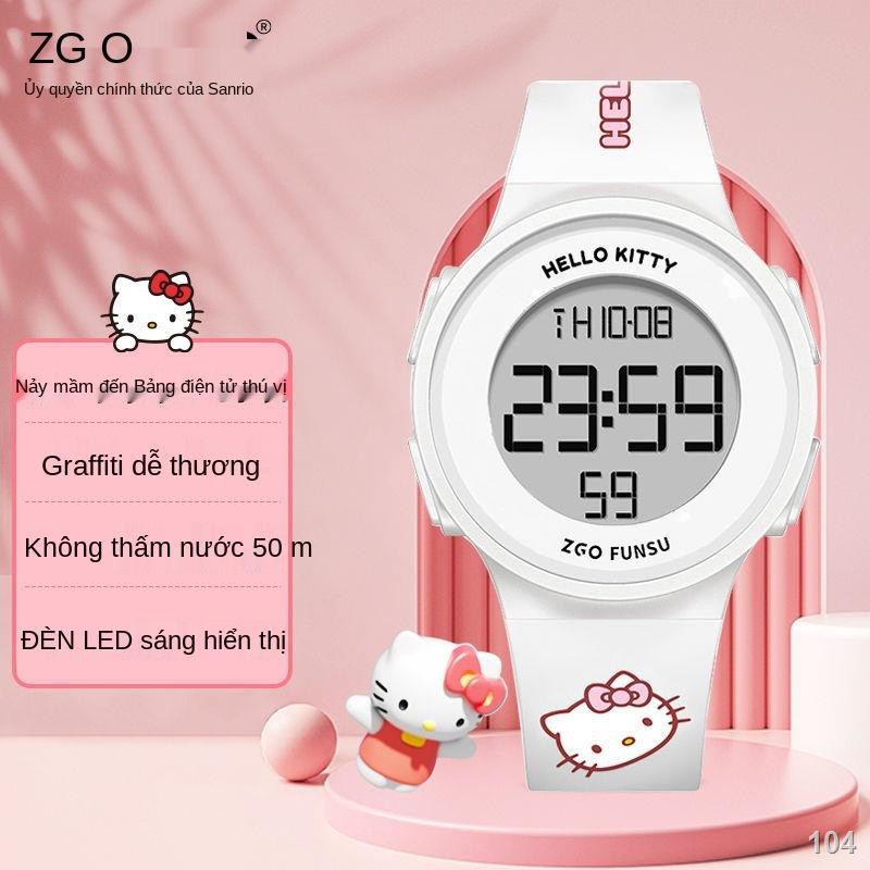 2021✼Sanrio laurel dog watch nữ sinh trung học nữ sinh nữ sinh hàn quốc cô gái trẻ em thể thao đồng hồ điện tử không thấ