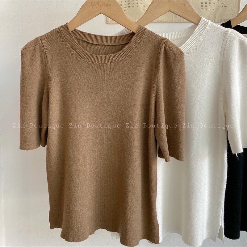 Áo len cọc tay nhô vai