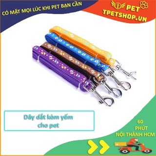 Dây dắt chó mèo - dây dắt kèm đai yếm cho chó mèo