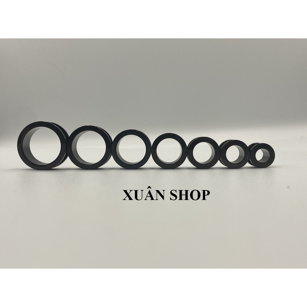 K5NO01-KHUYÊN NONG TAI INOX ĐEN -vành dày - XUÂN SHOP CHUYÊN KHUYÊN NHẬP THÁI #5591638626