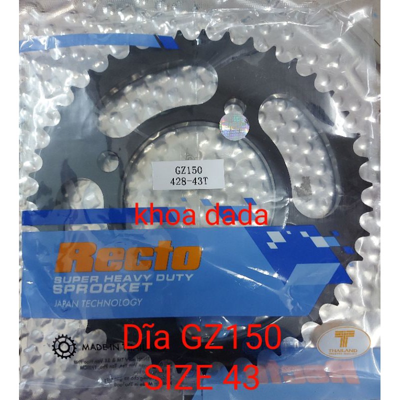 Dĩa GZ150 Recto, size 43,44 nhập khẩu từ thái lan