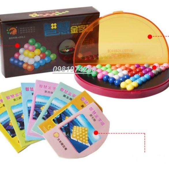 Câu đố viên bi 638 cấp độ - Mặt phẳng và kim tự tháp - IQ Puzzlia