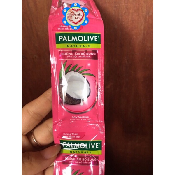 Dầu gội có dầu xả Palmolive Naturals sữa trái dừa cho tóc khô và xơ _ dây 12 gói