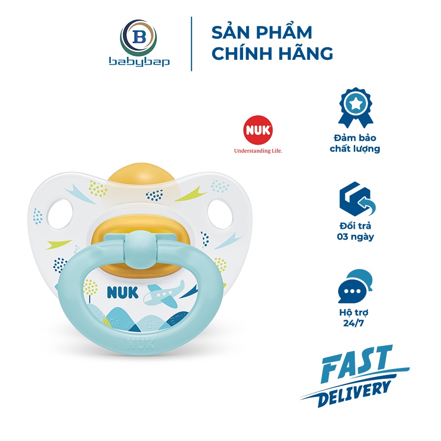 Bộ 2 Ti Giả NUK Happykids Cao Su Tự Nhiên An Toàn, Cực Mềm Và Khó Làm Rách