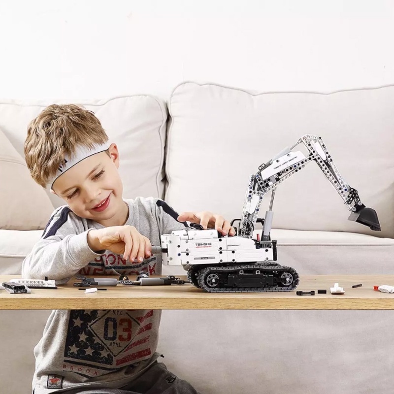 Đồ Chơi Mô Hình Xe Cần Cẩu Xiaomi ONEBOT Có Thể Xoay 360 Độ DIY