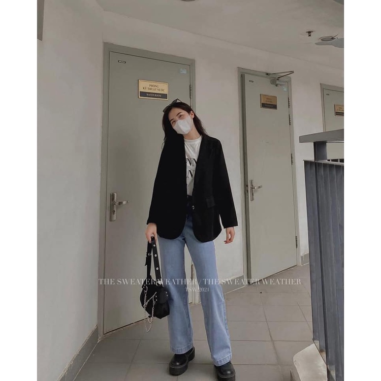 Áo Blazer Trơn 2 Lớp Dày Dặn Siêu Đứng Form 2 Màu Basic Cực Dễ Phối Đồ - Chuu House- CH0106