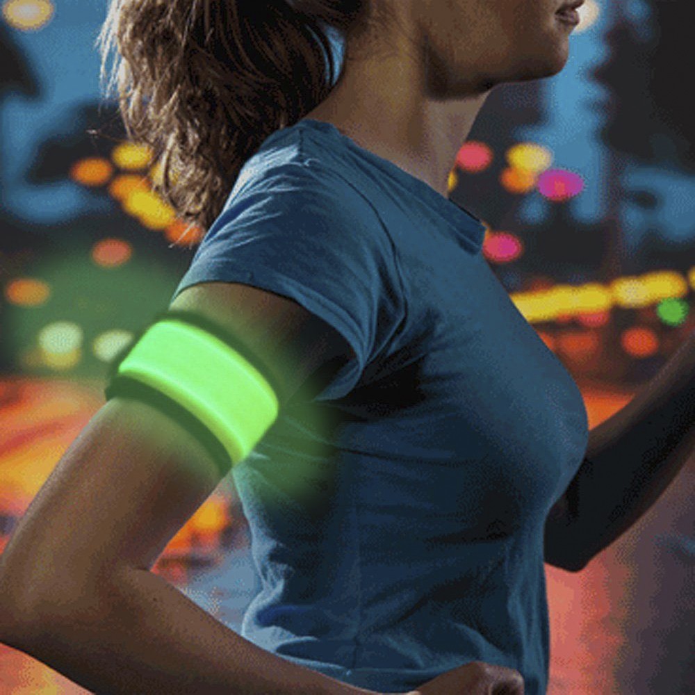 Băng Đeo Cánh Tay / Mắt Cá Chân Có Đèn led neon An Toàn Khi Chạy Bộ Ban Đêm