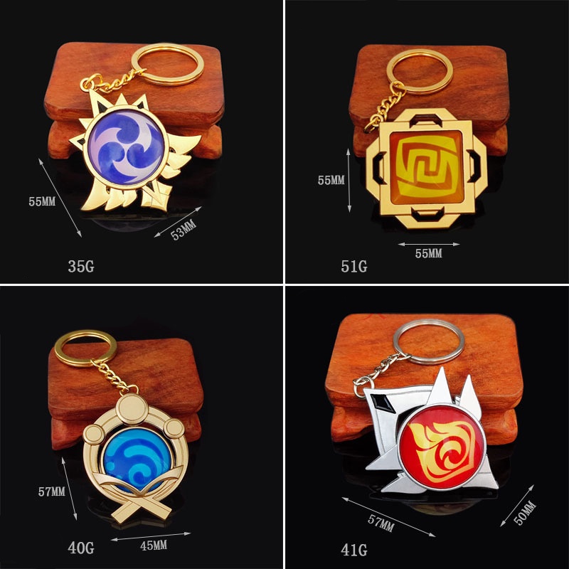 Móc khóa phát quang 4 kiểu genshin impact Inazuma eye of god genshin impact