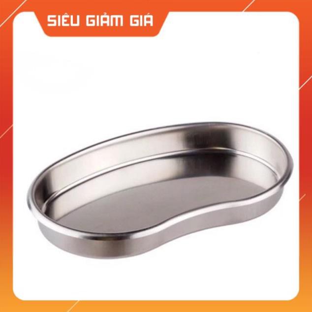 Khay inox hạt đậu đựng dụng cụ phun xăm hoặc spa hàng có sẵn