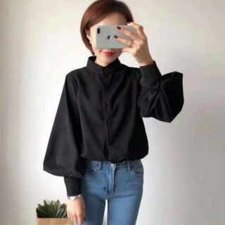 Áo sơ mi nữ tay phồng (có ảnh thật)