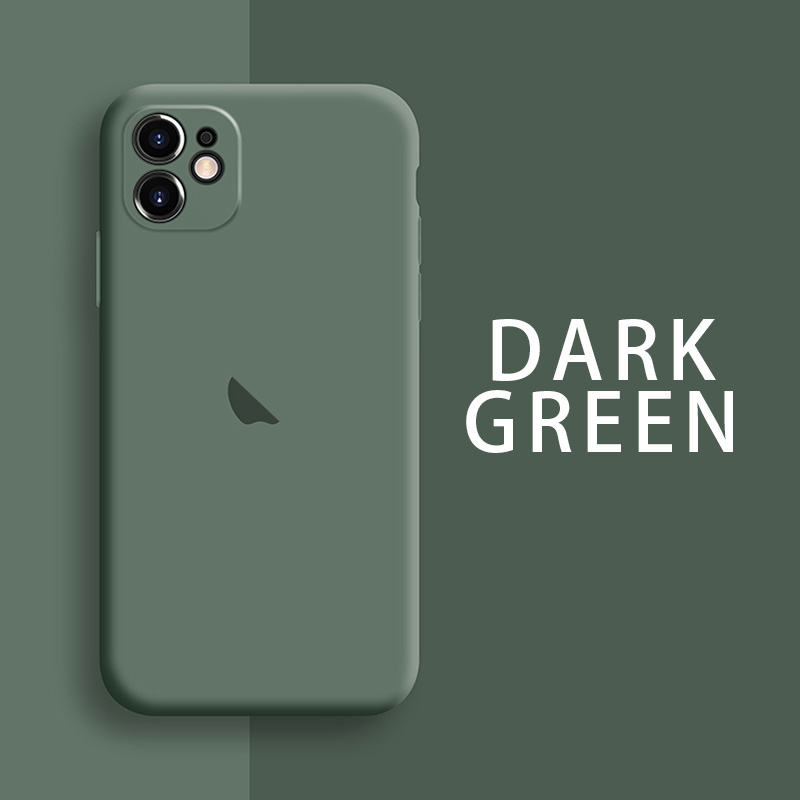 Ốp điện thoại silicone lỏng bảo vệ camera in logo nhiều màu cho iPhone 12 P M Max 11 SE 20 X XR XS MAX 8 7 6 6S Plus