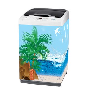 Decal trang trí máy lạnh dán 3 cạnh mẫu biển nhiệt đới chất liệu chống thấm cao cấp