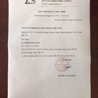 [HOT] CẤY TRẮNG MEN SỮA ATHENA( Gói lẻ )