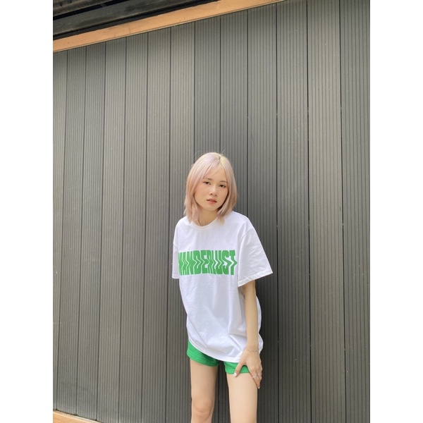 Áo thun trắng oversize W Green Tee