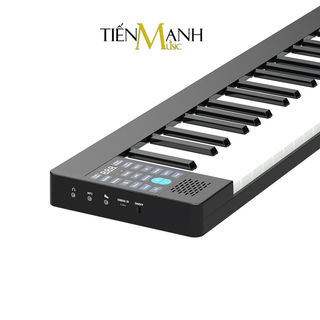 [Gấp Gọn] Đàn Piano Điện Konix PJ88B - 88 Phím Cảm Ứng Lực Có Loa (Pin sạc, Bluetooth, Pedal sustain PJ88, Bao Đựng)