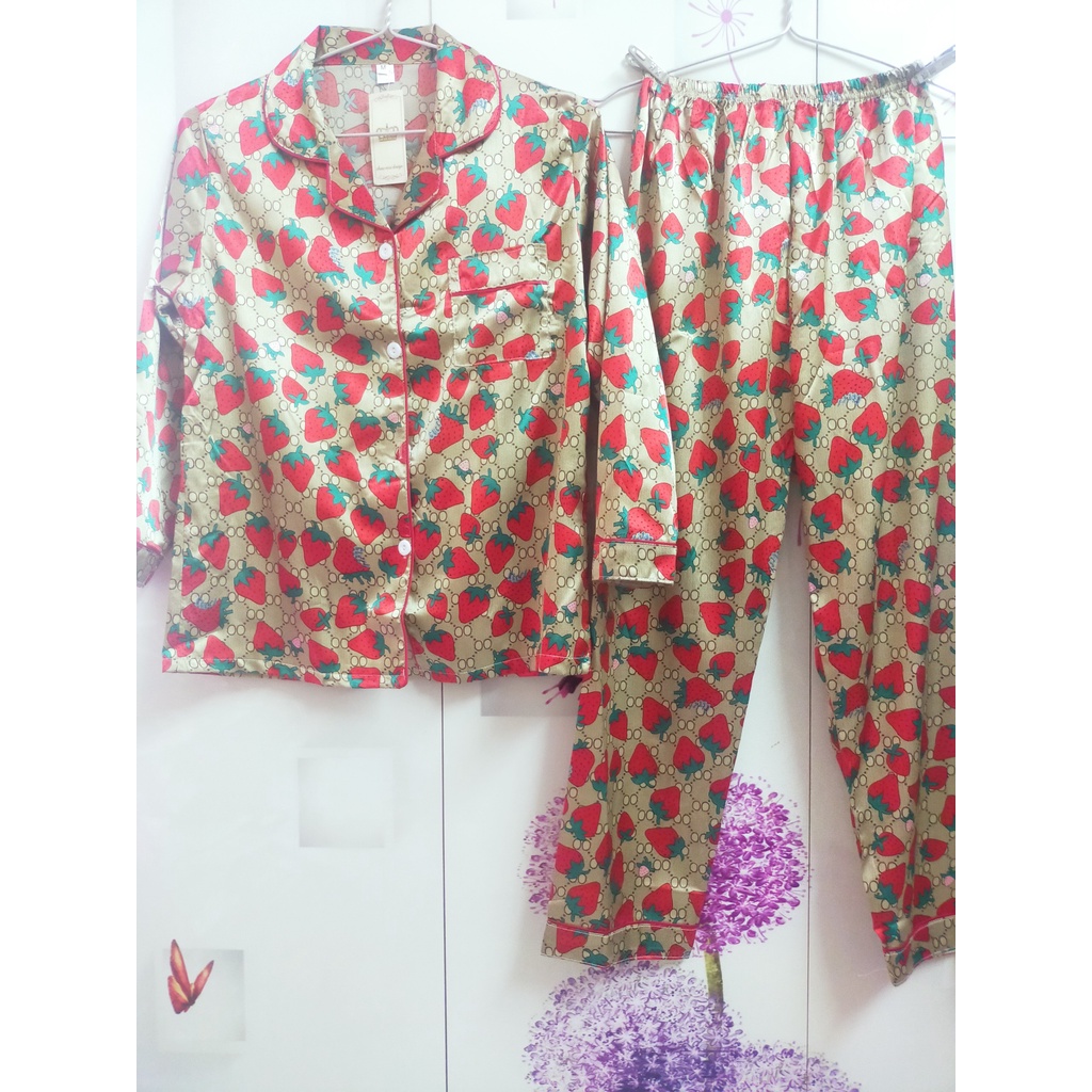 Bộ pyjama lụa [TAY DÀI - QUẦN DÀI] hàng thiết kế có size kèm video ảnh thật | BigBuy360 - bigbuy360.vn