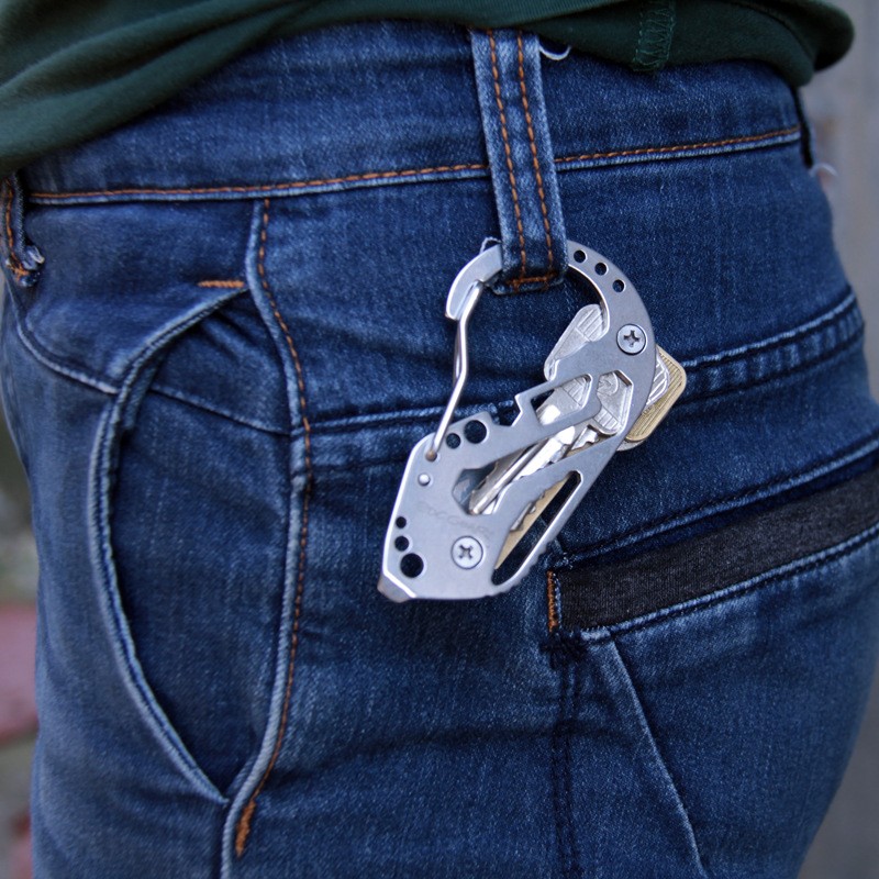 Móc khóa đa năng nhỏ gọn Móc khóa Gear EDC keychain