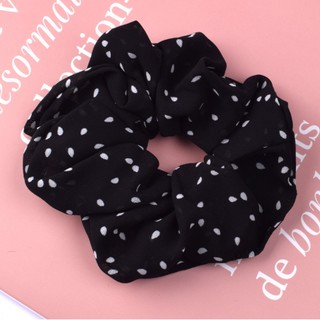 Dây Buộc Tóc Scrunchies Vòng Chấm Bi