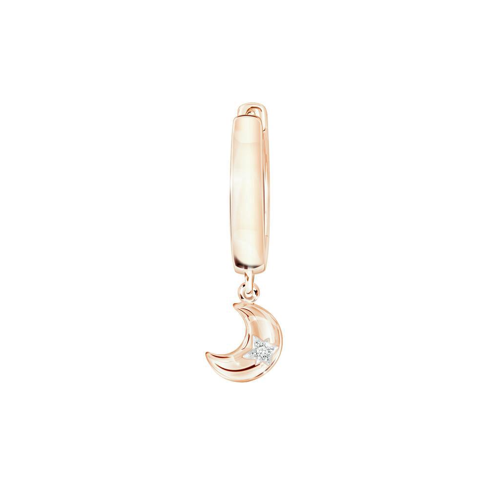 PRIMA Bông Tai Kim Cương - Vàng 9K - Mặt Trăng - BST JOLLY HUGGIE - 991E1585 (1 chiếc)