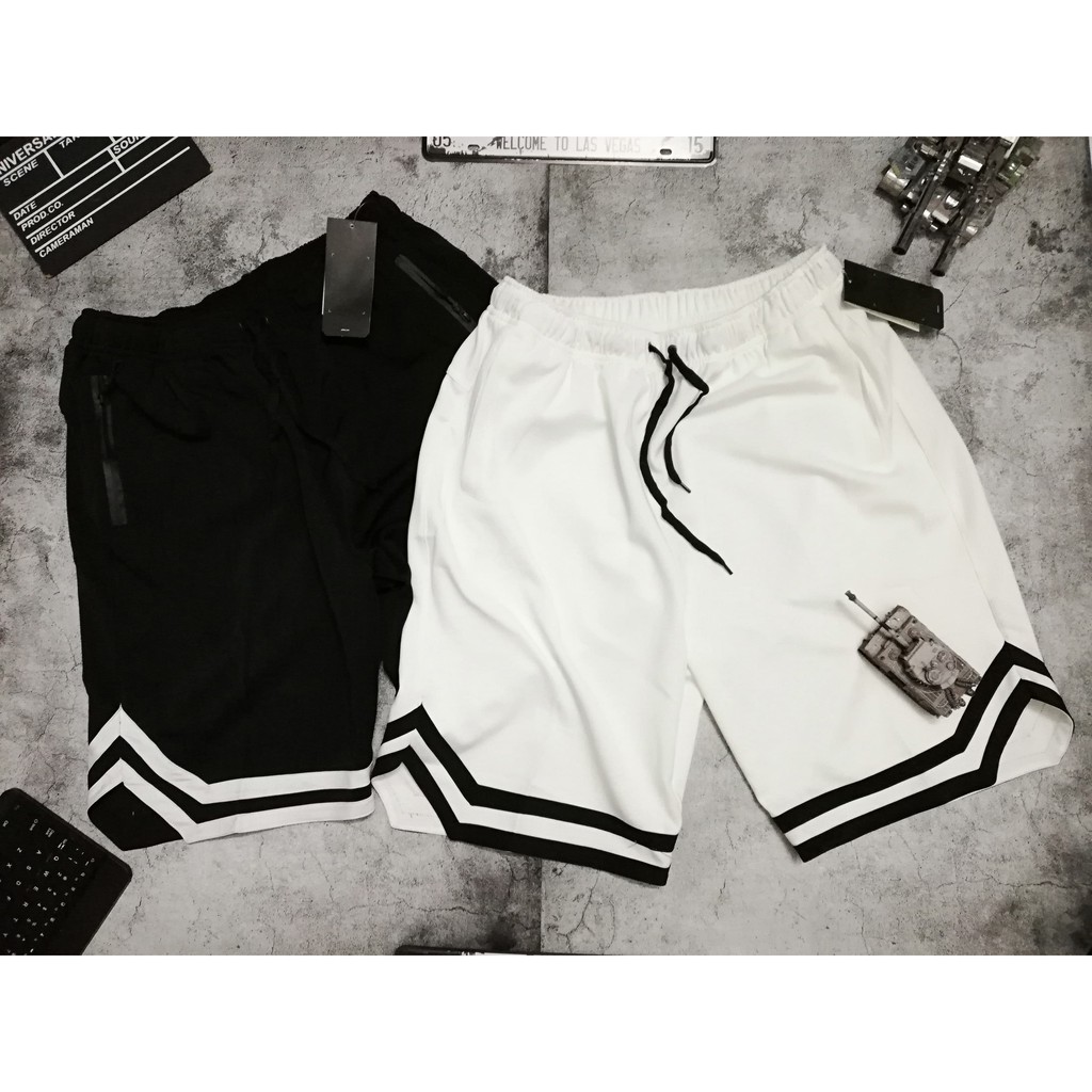 Quần short thun nam big size viền chân