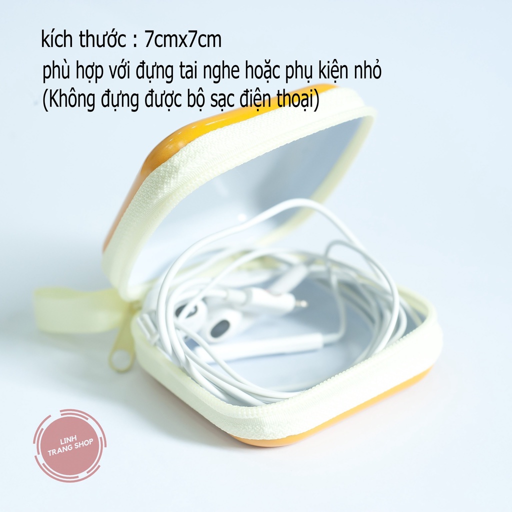 Hộp Vuông Nhỏ Đựng Tai Nghe & Phụ Kiện Nhỏ, Hình Ngộ Nghĩnh