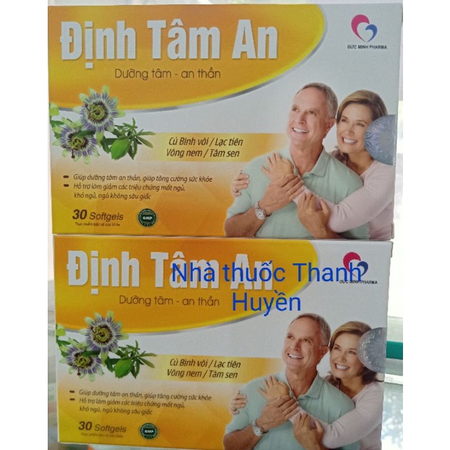 Định Tâm An - CHÍNH HÃNG- Hỗ trợ làm giảm các triệu chứng mất ngủ, dưỡng tâm, an thần