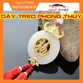 Khánh treo ngọc bội Phúc bình an, may mắn treo trong xe, treo trong phòng làm việc nhiều màu
