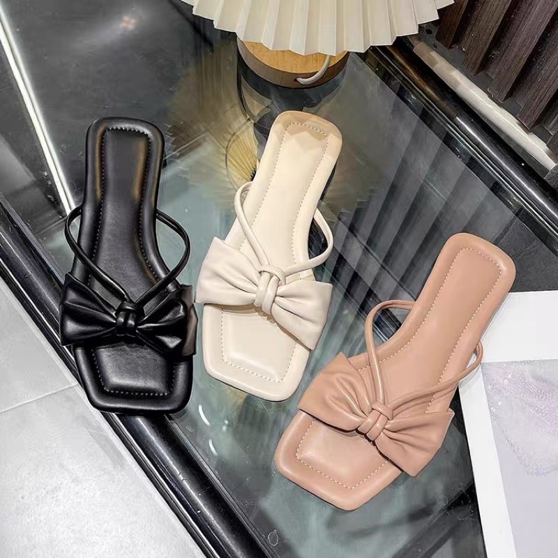 [SALE SHOCK] Dép lê da mềm nơ xoắn BIG SIZE 41-43