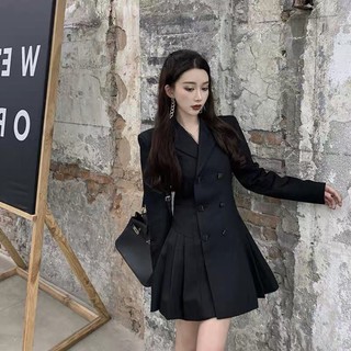 Váy Ngắn Sơmi Vest Đuôi Xoè Sang chảnh