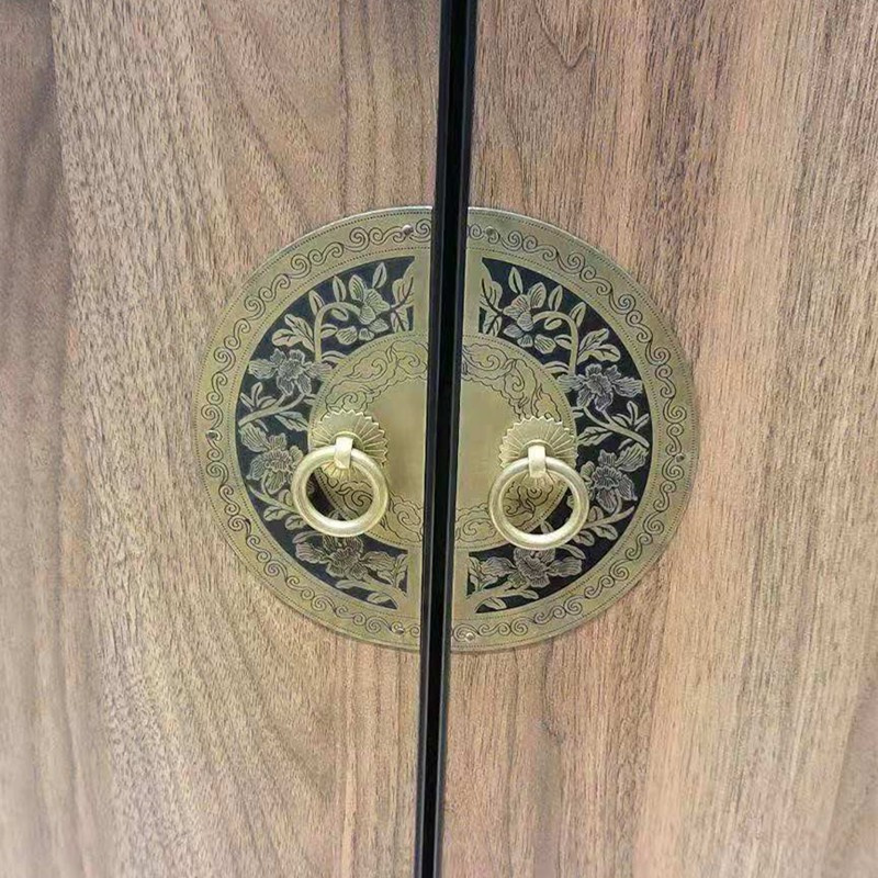 Tay Nắm Ngăn Kéo Tủ Chạn Khắc Họa Tiết Cổ Điển Bằng Đồng Nguyên Chất
