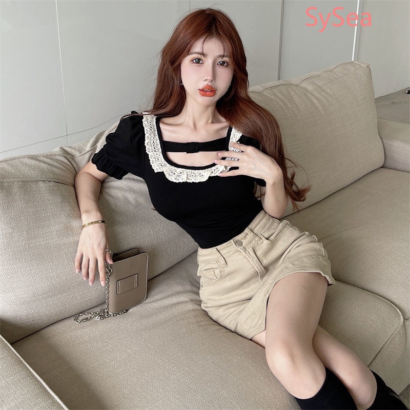 Áo Phối Ren Thời Trang Mùa Hè Pháp Dành Cho Nữ