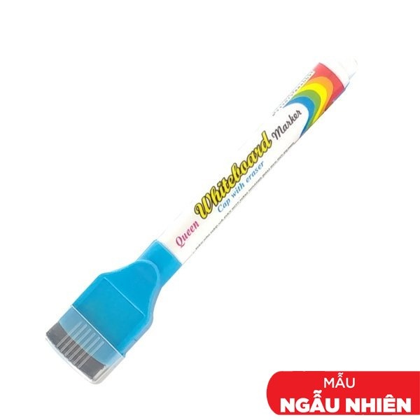 Bút Lông Bảng - Queen WBM-600 - Mực Xanh (Màu Nắp Bút Giao Ngẫu Nhiên)