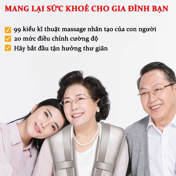 Máy massage,  đai massage giúp trị đau nhức mỏi vai, lưng, cổ nhanh chóng an toàn hiệu quả cao Bảo hành 2 năm