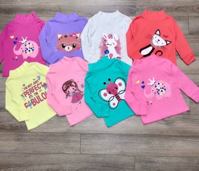 áo borip cổ 3p ấm áp cho bé gái